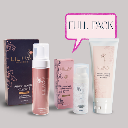 Pack LO QUIERO TODO: Mousse + crema facial + crema corporal autobronceante